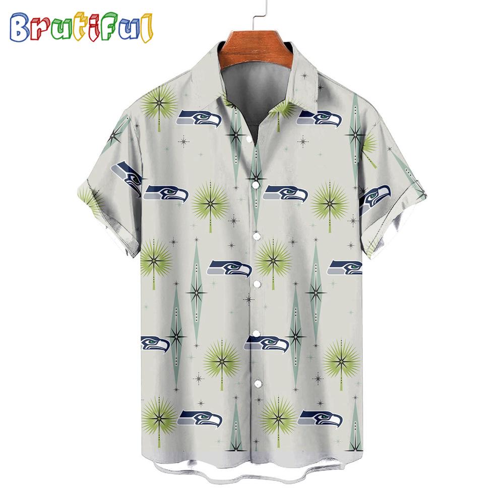 NFL Seattle Seahawks Football Team Logo Funny Aloha Hawaiian Shirt