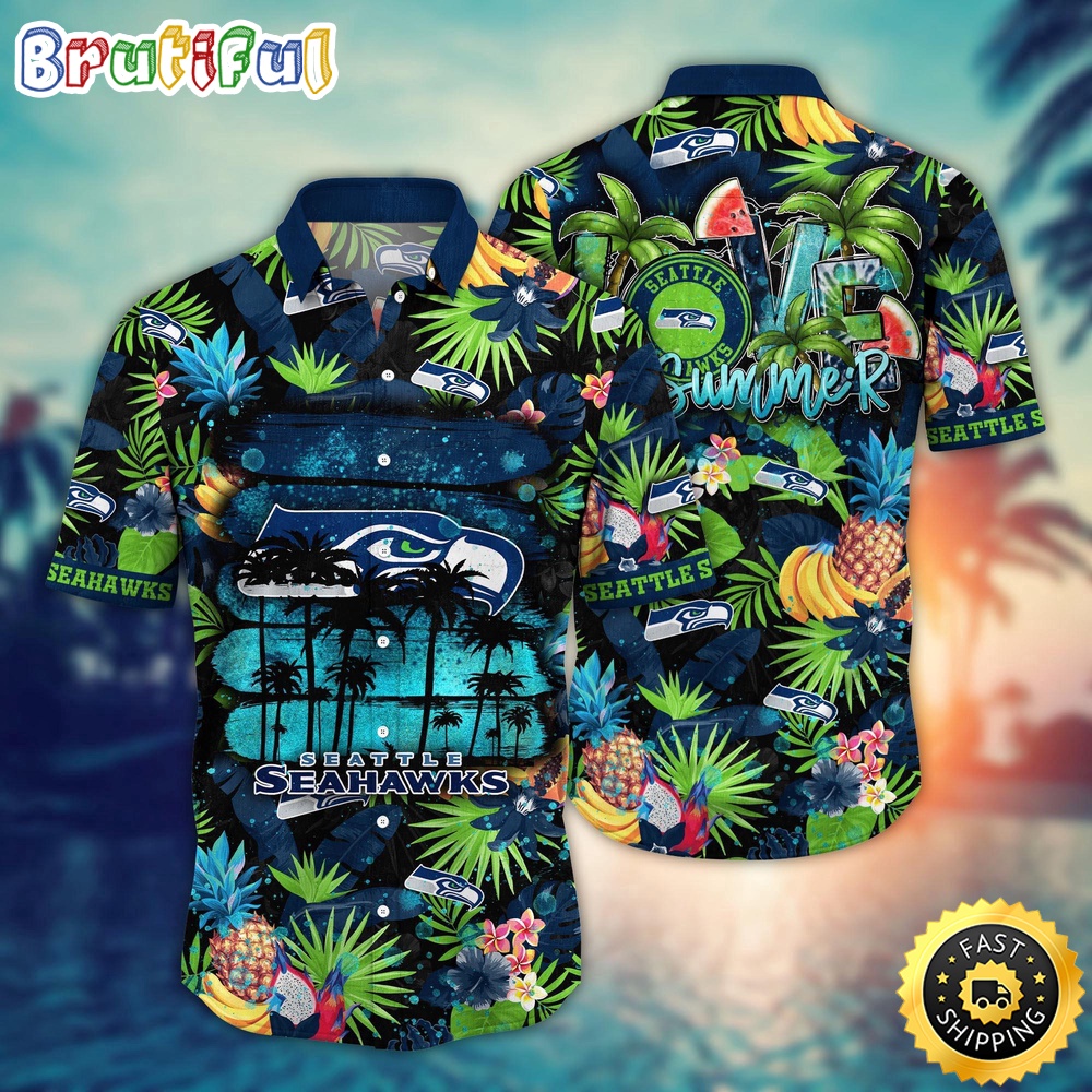 NFL Seattle Seahawks Hawaii Shirt Flower Relaxed Island Wear
