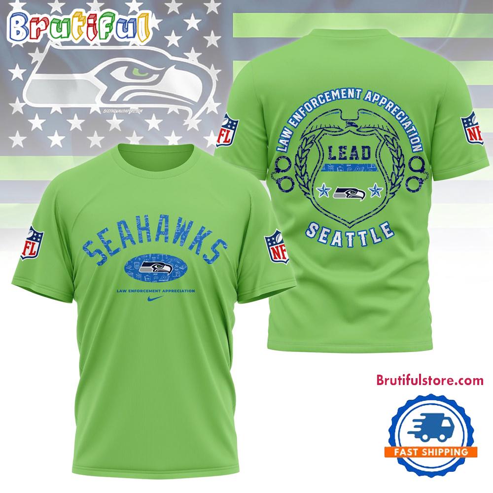 NFL Seattle Seahawks Law Appreciation Month 3D Shirt, Football Law Appreciation Month TShirt