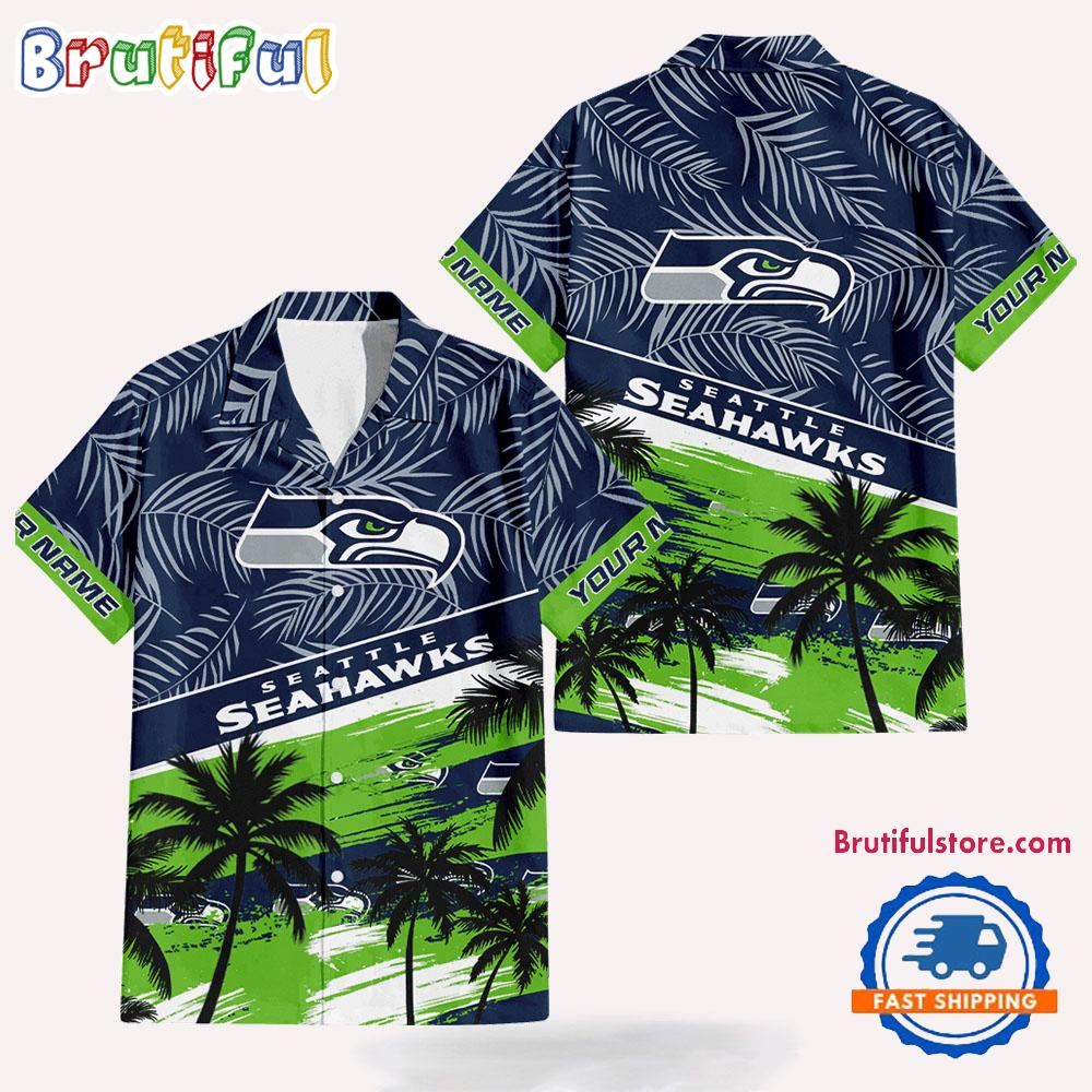 NFL Seattle Seahawks Palm Tree Tropical Trendy Football Hawaiian Shirt