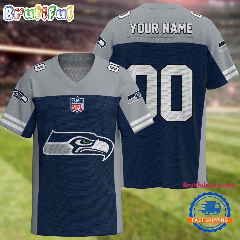 NFL Seattle Seahawks Team New Season Personalized Football Jersey