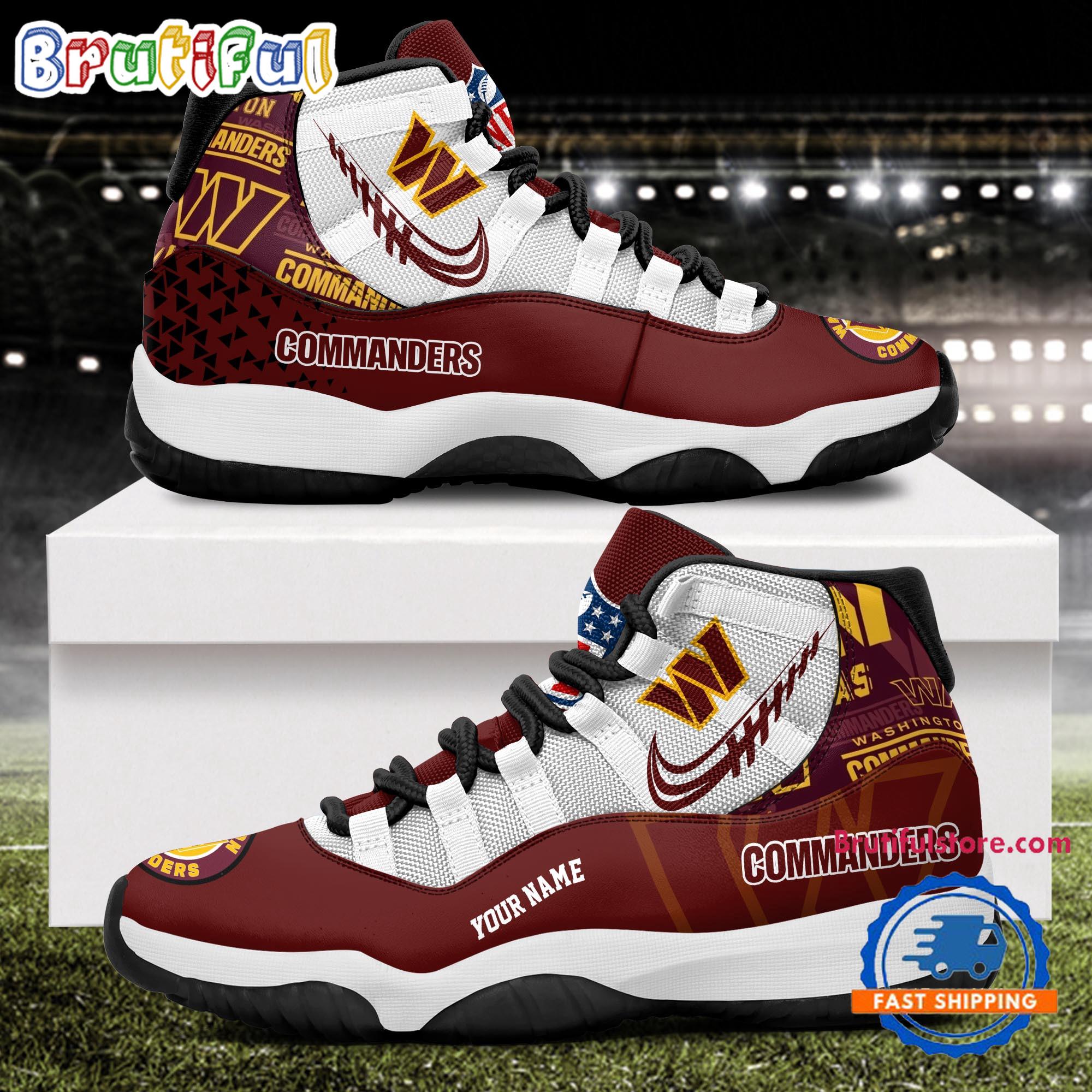 NFL Washington Commanders Football Team Custom Air Jordan 11 Shoes