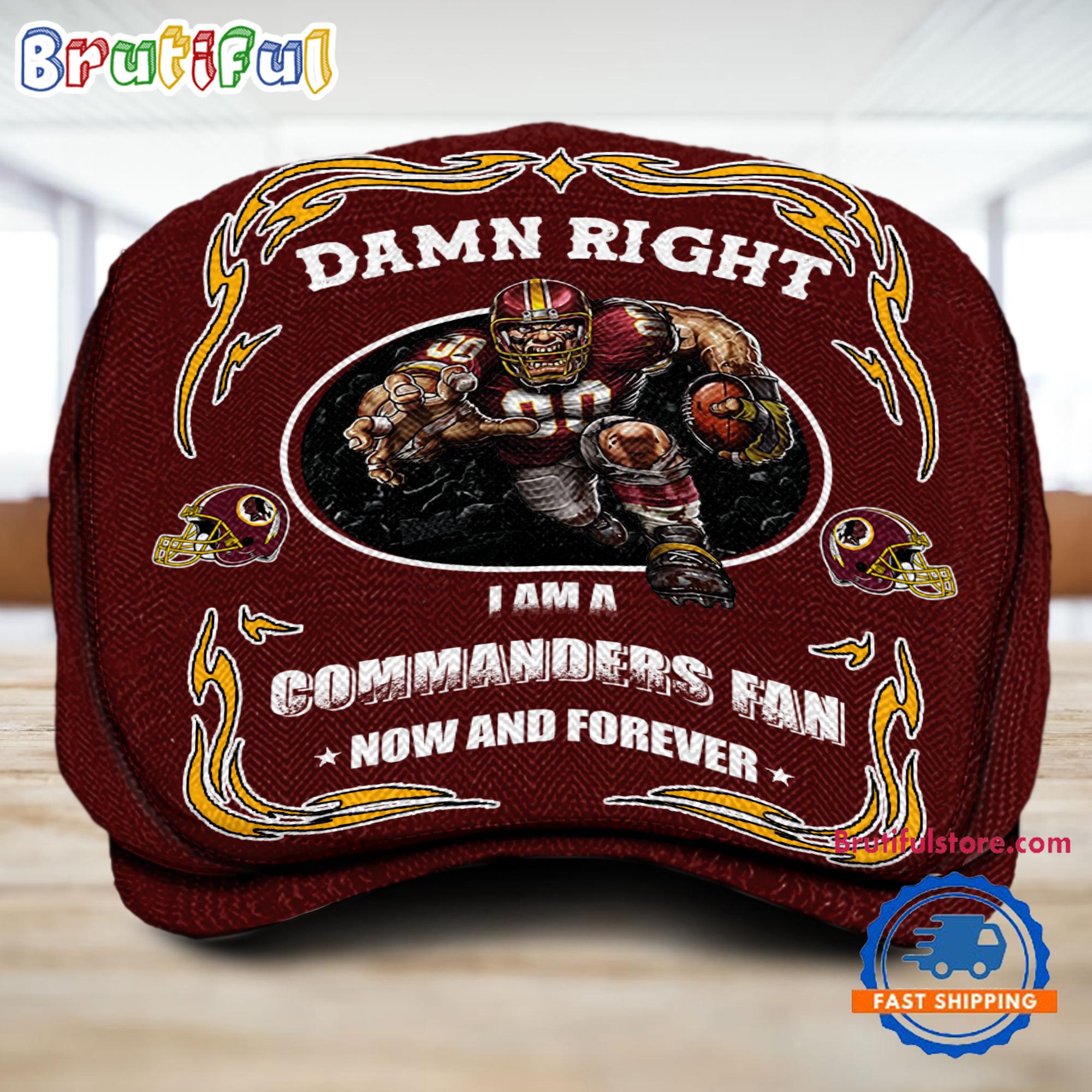 NFL Washington Commanders Mascot Football Fans Custom Jeff Cap