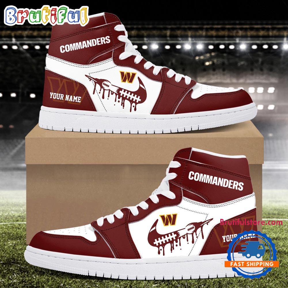 NFL Washington Commanders New Season Custom Air Jordan 1 Hightop Shoes