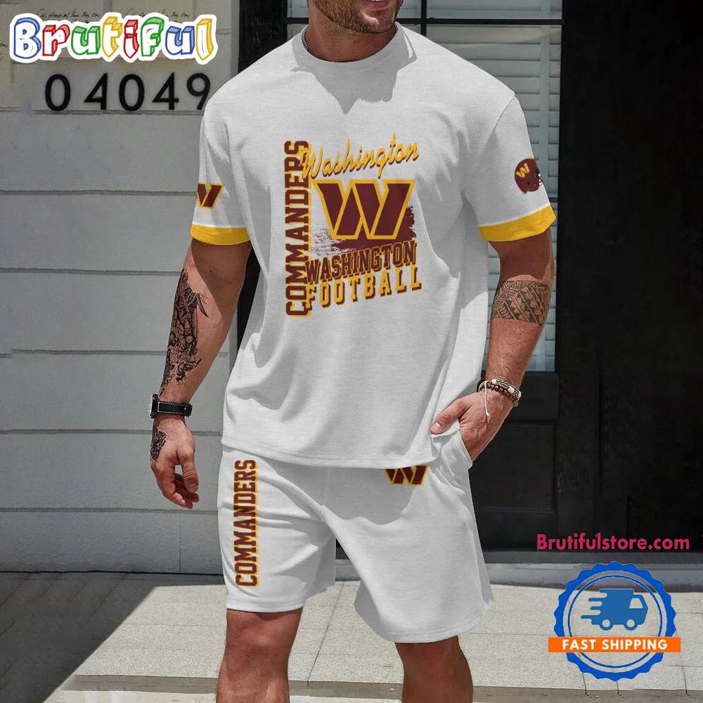 NFL Washington Commanders Summer 3D Printed Combo T Shirt And Shorts