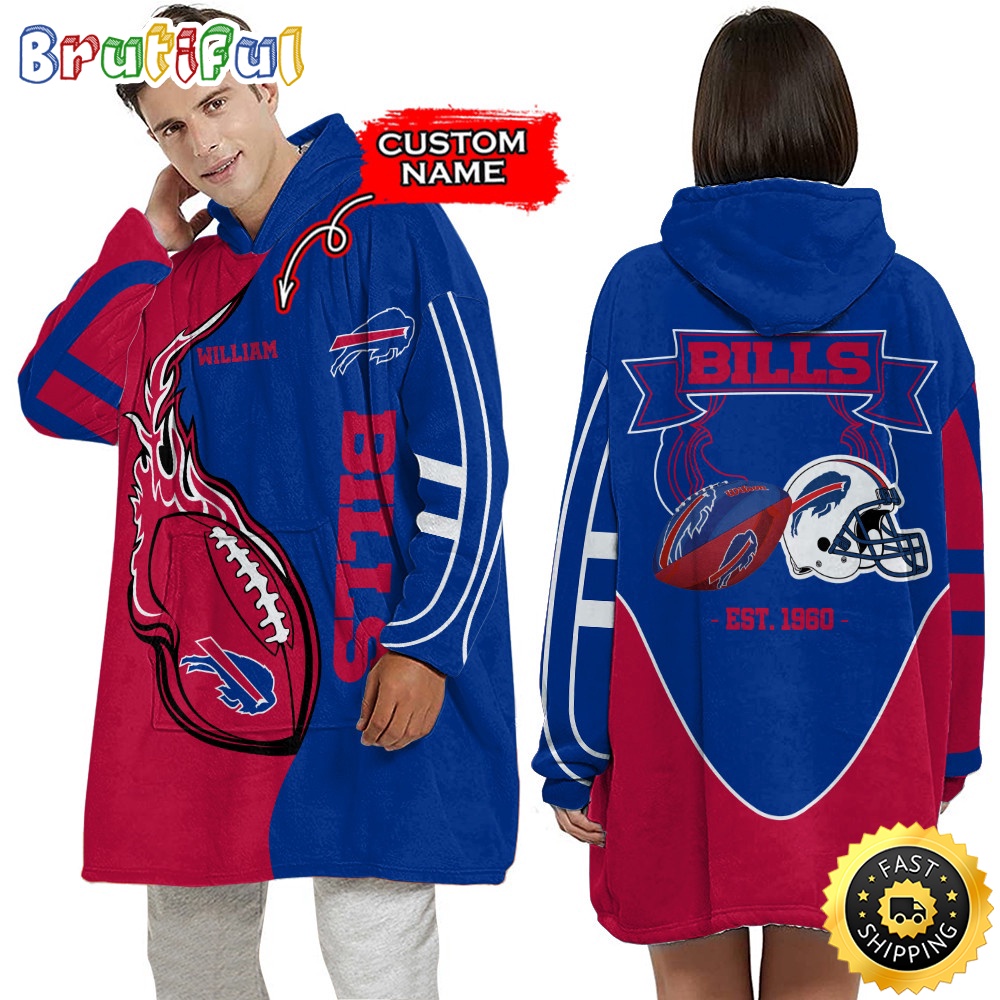 Personalized NFL Buffalo Bills Blanket Hoodie Unisex Hoodie For Football Fans