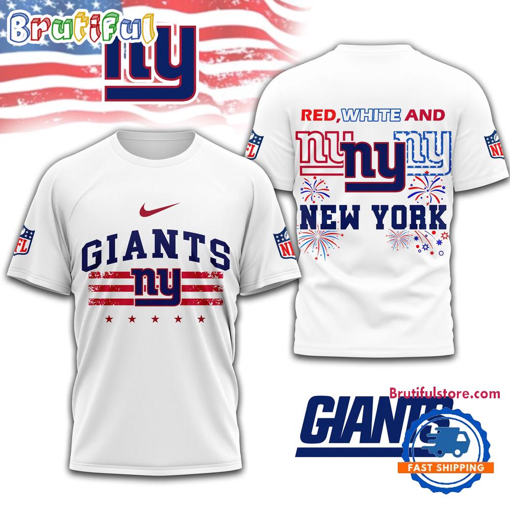 Red White And New York Giants 4th Of July Independence Day All Over Print Shirt