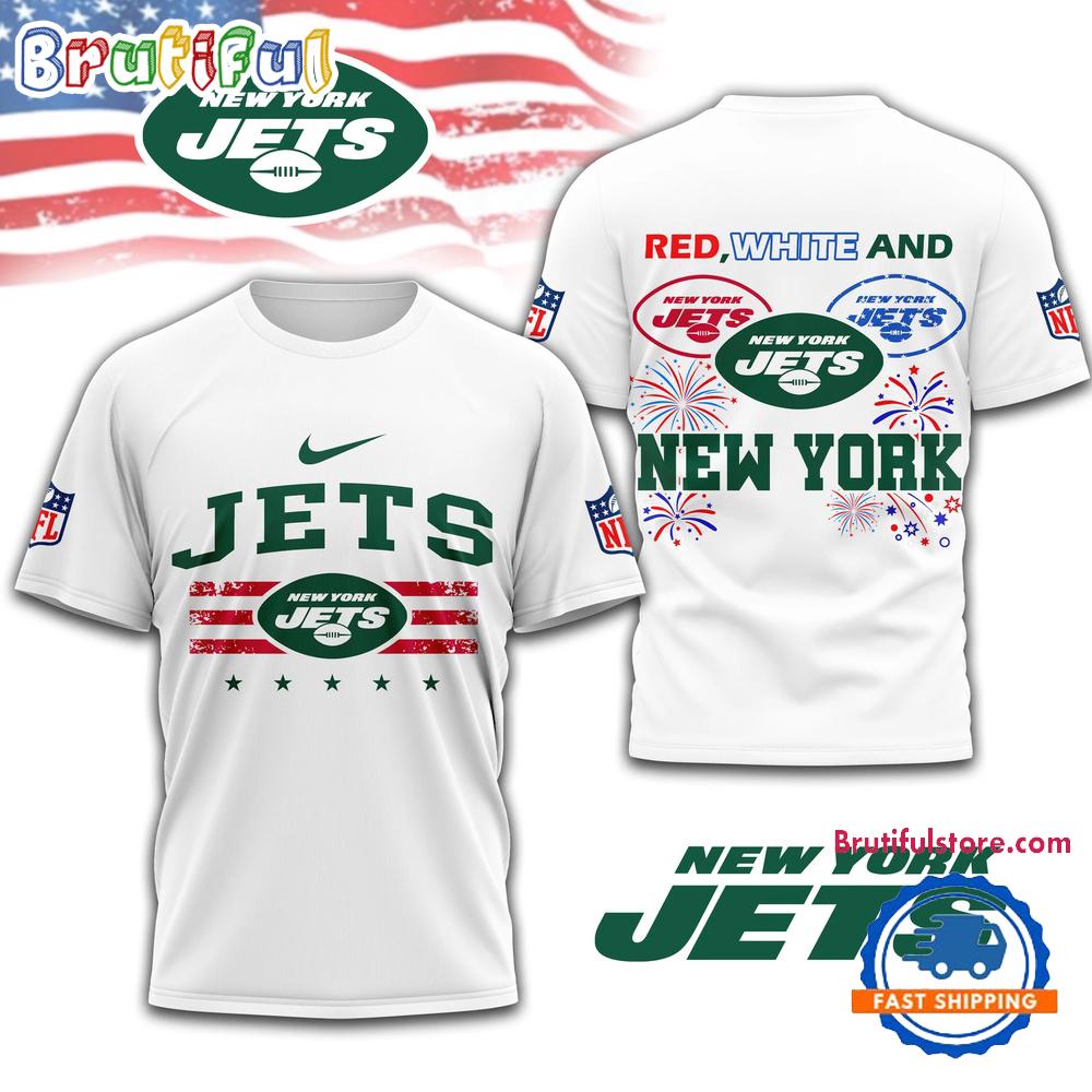 Red White And New York Jets 4th Of July Independence Day All Over Print Shirt