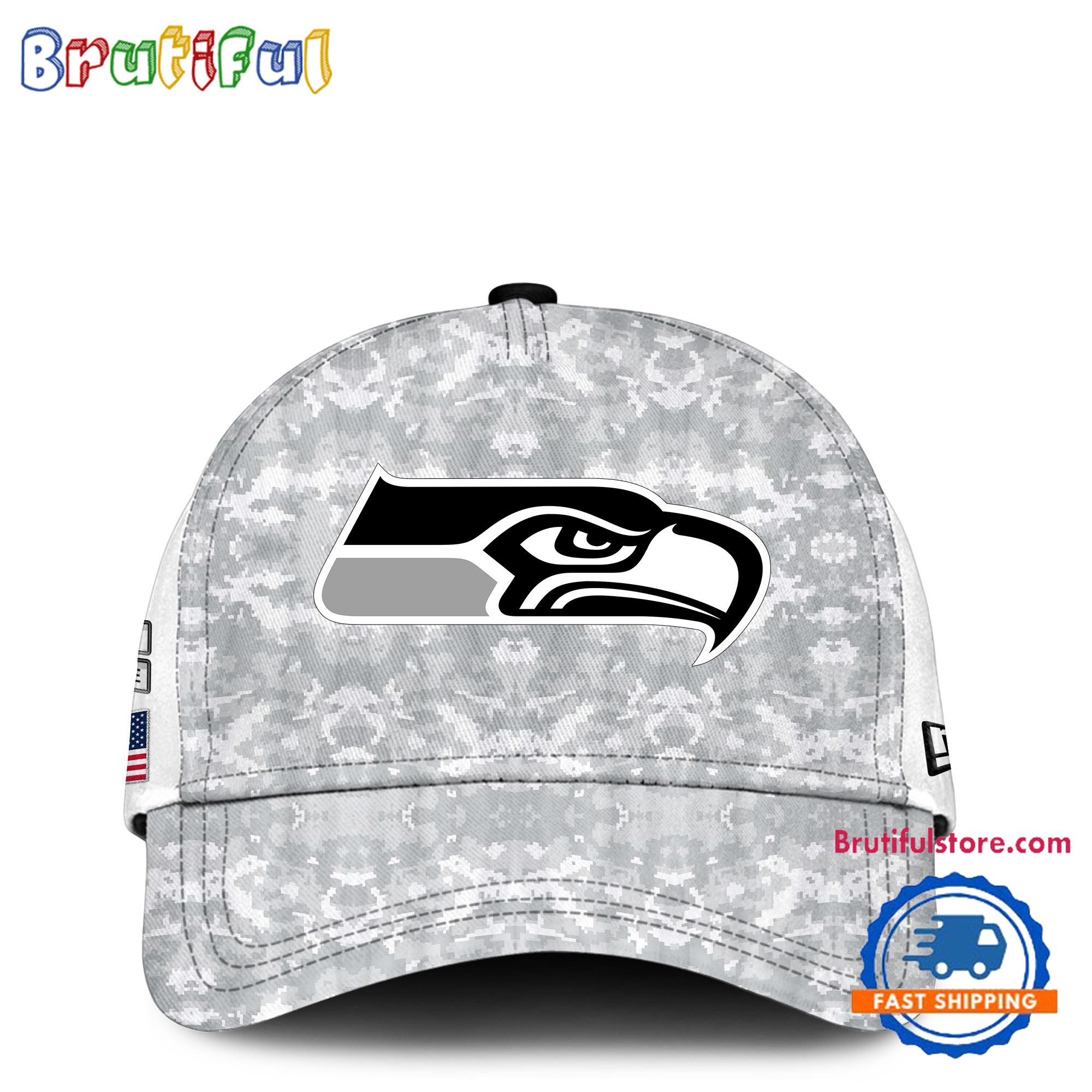 Seattle Seahawks Camo 2024 Salute to Service Club Veterans Limited Baseball Cap