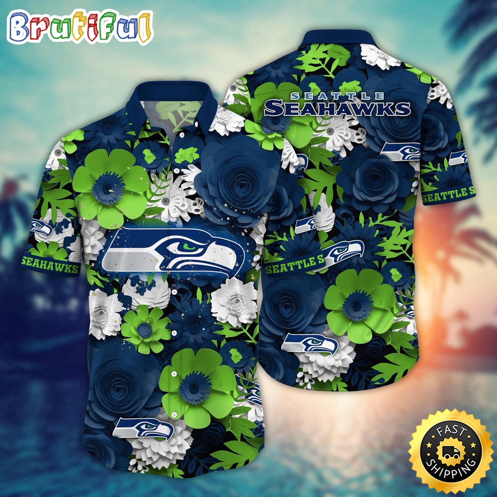 Seattle Seahawks Hawaii Shirt  Flower Colorful Coastal Wear