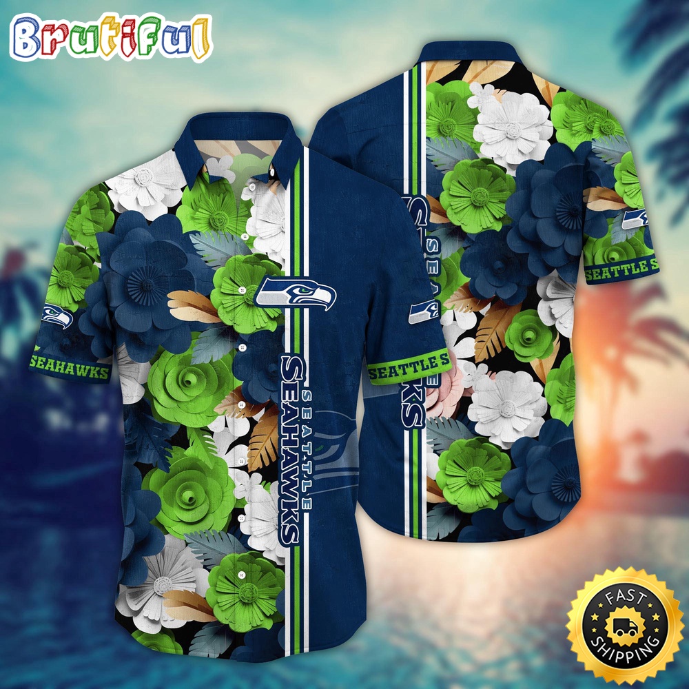 Seattle Seahawks Hawaii Shirt  Flower Laid Back Hawaiian Charm